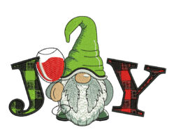 JOY Gnome Embroidery Design