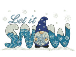 Let it Snow Embroidery Design