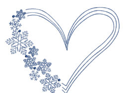 Snowflake Heart Embroidery Designs