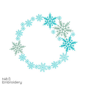 Snowflakes Embroidery Design, Merry Christmas Ornaments Embroidery Design, Holiday Decor Machine Embroidery