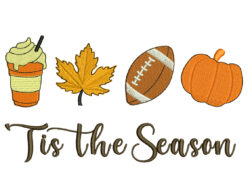Tis' The Season Fall Embroidery Design