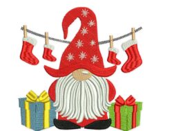 Christmas Gnome Embroidery Design