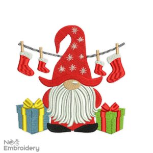 Christmas Gnome Embroidery Design, Winter Merry Christmas Gifts Sock Gnomes, christmas Embroidery design, holiday embroidery