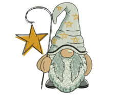 Christmas Gnome with Star Embroidery Designs