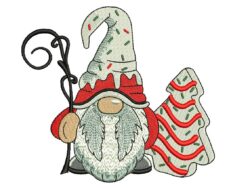 Gnome with Little Debbie Embroidery Design