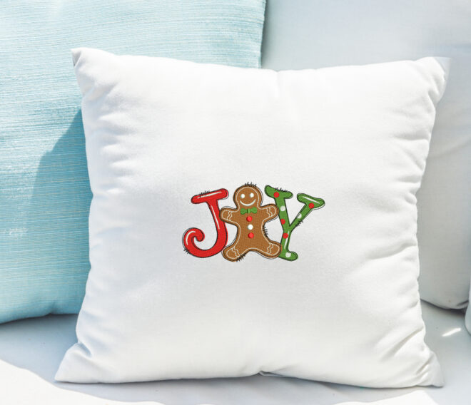 Joy Christmas Embroidery Designs, Christmas Decor Machine Embroidery File