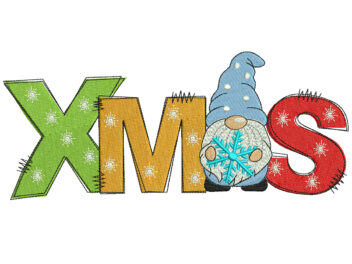 Xmas Embroidery Design, Merry Christmas Gnome Embroidery Designs