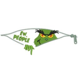 Ew People Embroidery Design, Merry Christmas Design