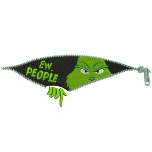 Funny Ew People Embroidery Design, The Grinch Embroidery Designs