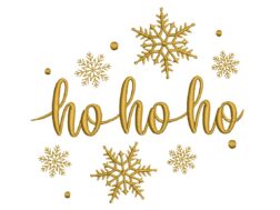 HoHoHo Snowflakes Embroidery Design