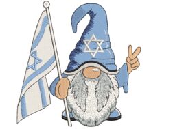 Israel Gnome Embroidery Designs