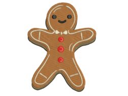 Mini gingerbread man embroidery design