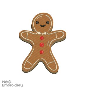 Mini gingerbread man embroidery design, Christmas embroidery design