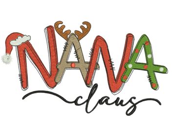 Nana Claus Embroidery Designs, Christmas Embroidery Designs