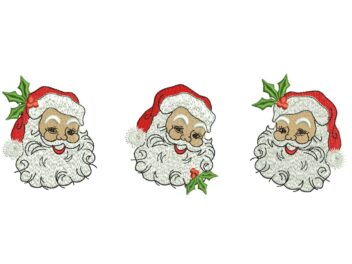 Vintage Santa Embroidery Design, Retro Santa Embroidery, Santa Merry Christmas Embroidery, Santa Claus,