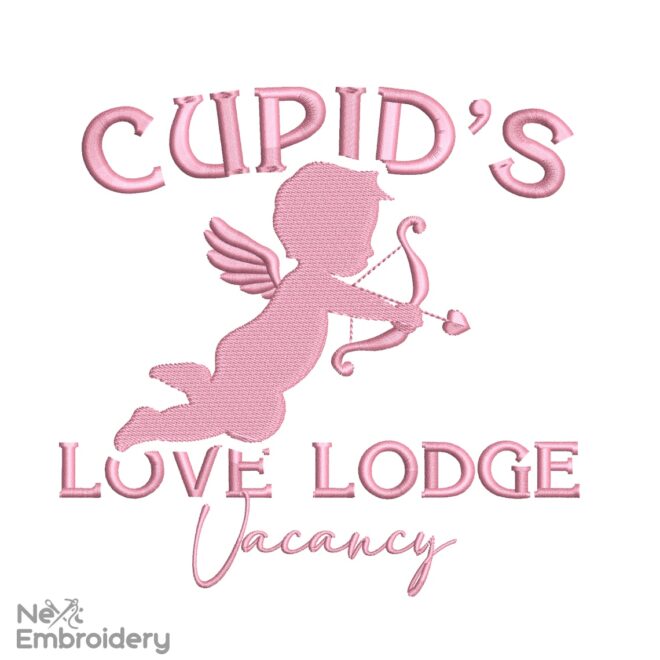 Cupids Love Lodge Embroidery Designs, Valentines Embroidery Designs
