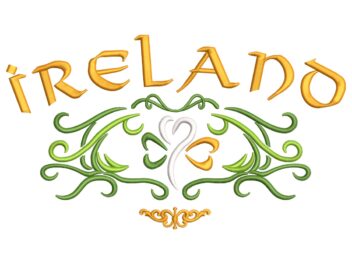 Ireland Embroidery Design, Happy Patrick's Day Embroidery Designs, Shamrock Embroidery Design