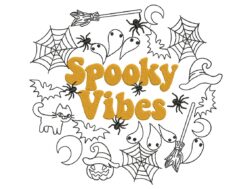 Spooky Vibes Embroidery Design