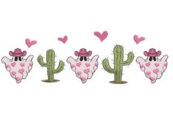 Valentine Cow Embroidery Design