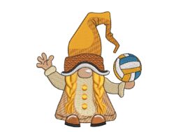 Volleyball Girl Gnome Embroidery Design