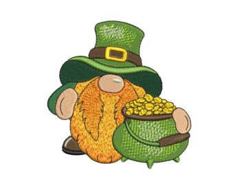 Leprechaun Gnome Embroidery Designs, Patricks Day Lucky Holiday Embroidery Designs, Irish, Shamrock, Lucky, Happy Embroidery Design