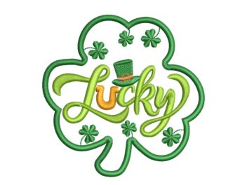 Lucky clover embroidery design. St.Patrick's day embroidery design. Mini clover, Irish Shamrock embroidery design