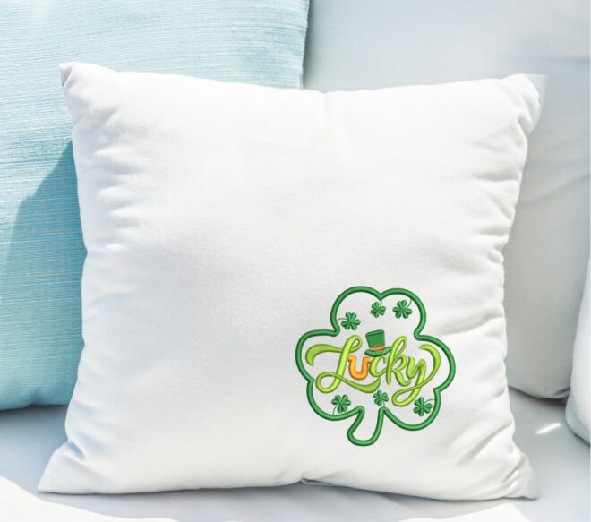 Lucky clover embroidery design. St.Patrick's day embroidery design. Mini clover, Irish Shamrock embroidery design