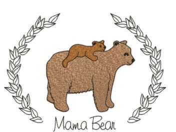 Mama Bear Embroidery Design, Mothers day Embroidery Design