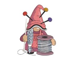 Sew Girl Gnome Embroidery Design