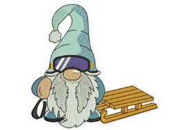 Sled Gnome Embroidery Designs