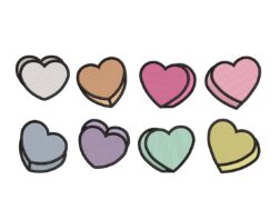Mini Candy Hearts Bundle Embroidery Design