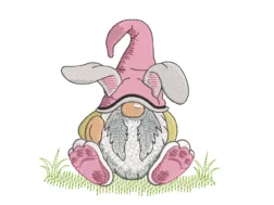 Bunny Gnome Embroidery Design