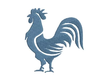 Cock rooster chicken embroidery design. Mini cock design. Rooster silhouette