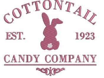 Cottontail Embroidery Design, Easter Candy Company Embroidery Designs