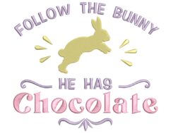 Follow The Bunny Embroidery Design
