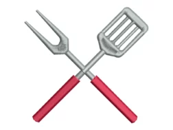 Grill BBQ tools embroidery design