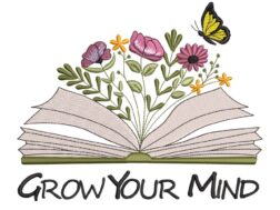 Grow Your Mind embroidery design