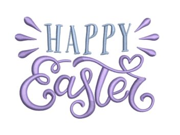Happy Easter Embroidery Design, Easter Embroidery Designs