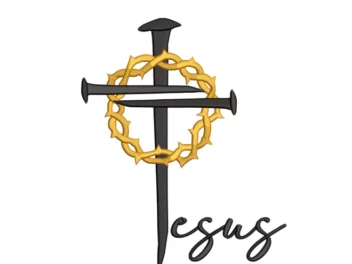 Jesus Cross Embroidery Design, Easter Embroidery Design, Religious Christ design