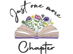 Just One More Chapter embroidery design