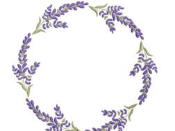 Levanda Wreath Embroidery Design