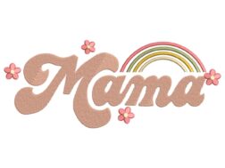 Mama Retro Embroidery Design