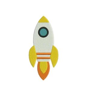 Rocket Embroidery Design. Rocket mini. Machine Embroidery Design. Rocket Silhouette. Rocket Filled Stitches. Space ship Embroidery Design