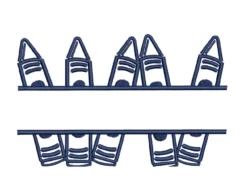 Split crayons Embroidery Design