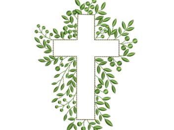 Easter Cross Embroidery Design, Religious Christ design