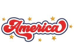 America Retro Embroidery Designs