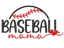 Baseball Mama Embroidery Design