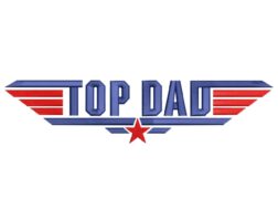 Top Dad Embroidery Design