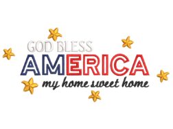 God Bless America Embroidery Designs