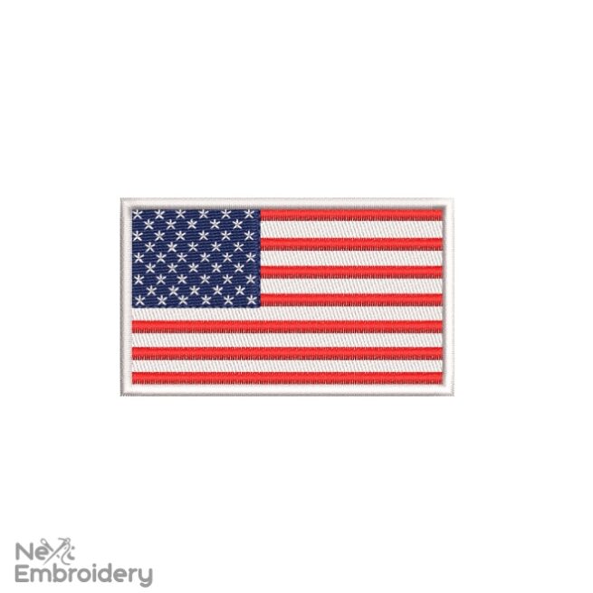 Mini America Flag Embroidery Designs - NextEmbroidery